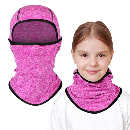 AYPOW Passamontagna in Pile Termico Bambini 2-8 Anni, Invernale Multifunzione Antivento Caldo Maschera da Sci da Ciclismo, Berretti Cappello con Scaldacollo per Ragazzi Ragazze Sport all'Aria Aperta
