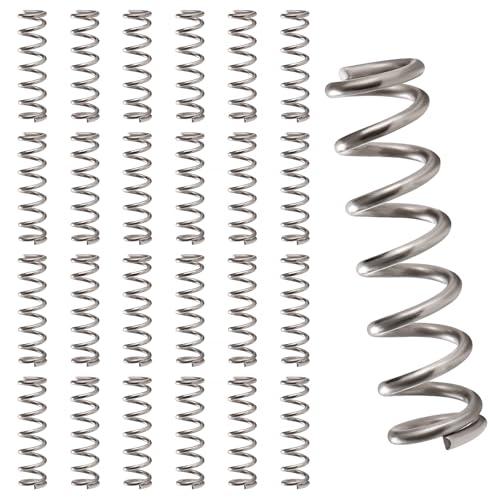 VooGenzek 25 Pezzi 1.2 * 8 * 30 mm Molle a Compressione, Molla di Compressione in Acciaio Inossidabile, Molla a Compressione a Spirale, per Riparazioni
