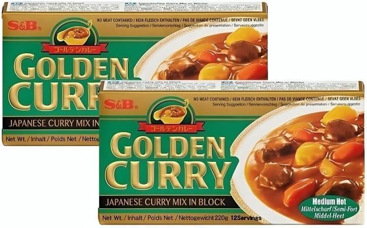 S&B - Golden Curry Medium Hot 220 gr x 2 uds - Pack Promoo