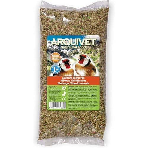 ARQUIVET Miscela di cardellini 1 Kg - Cibo naturale per uccelli - A base di semi selezionati di alta qualità