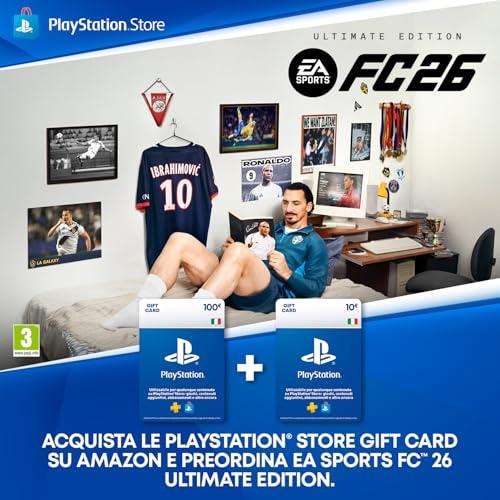 110€ Gift Card PlayStation Store per EA SPORTS FC 26 Ultimate Edition | Account Italiano [Codice via Email]