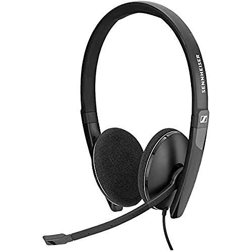 Sennheiser PC 5.2 CHAT, cuffia cablata per giochi rilassati, e-learning, microfono con cancellazione del rumore, elevato comfort, pieghevole - jack da 3,5 mm, nero, taglia unica