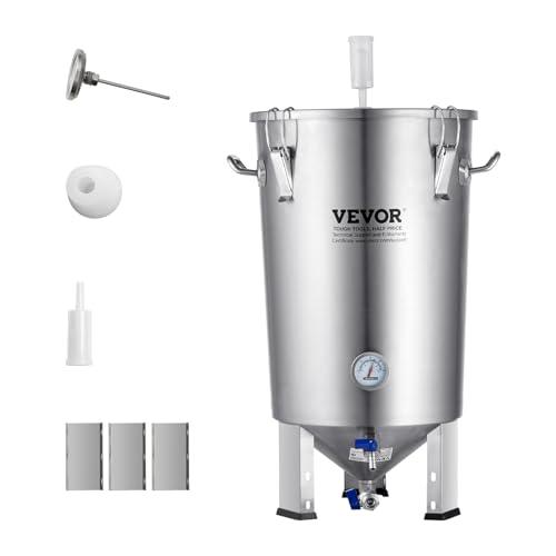 VEVOR Sistema di Produzione di Birra, Dispositivo per Produzione di Birra fermentatore in Acciaio Inox capienza 30 L, Fermentatore a Secchio per Birra, Accessori per Produzione di Birra