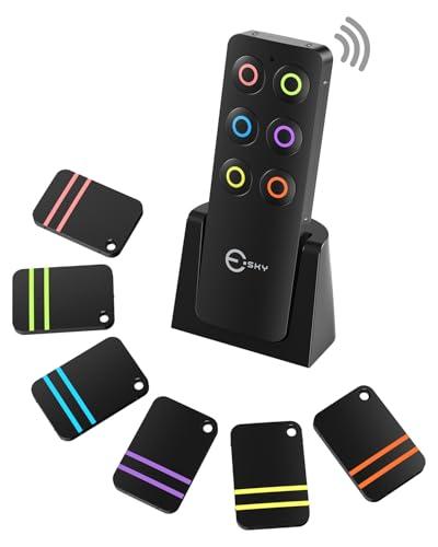 Esky Localizzatore Chiavi, trasmettitore wireless con 6 ricevitori RF localizzatore per animali domestici chiavi o portafogli una buona idea per trovare gli oggetti smarriti