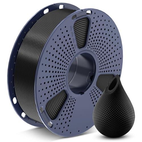 SUNLU PETG Filamento 1,75 mm, minore allungamento, buona adesione degli strati, elevata resistenza Filamento per stampante 3D 1,75 ± 0,02 mm, bobina da 1 kg (2,2 lb), PETG nero
