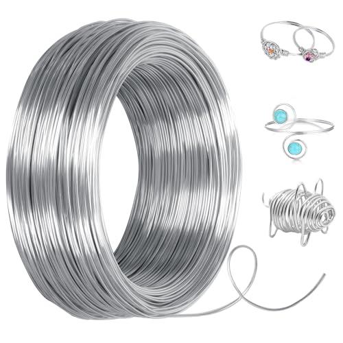 Cozary Filo Alluminio 1mm x 50 M, Filo di Ferro Modellabile, Filo Metallico per Bigiotteria Gioielli Abbellimenti, DIY Bijoux e Creazioni