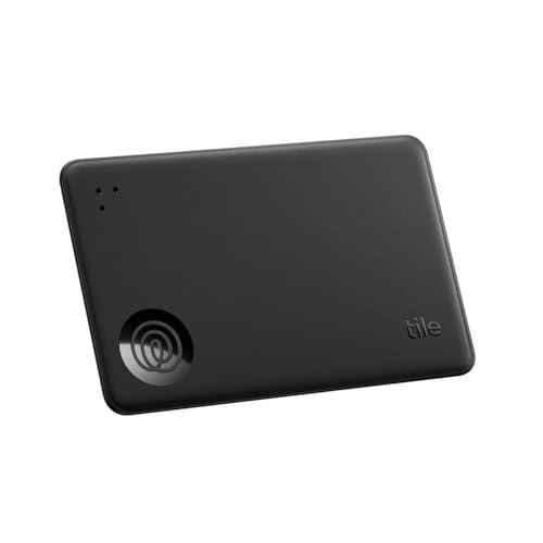 Tile by Life360 Slim (2024) - Localizzatore e tracker Bluetooth per portafogli, etichette di bagagli, passaporti e altro. Compatibile con iOS e Android. Trova telefono. Pacchetto da 1 (Nero)