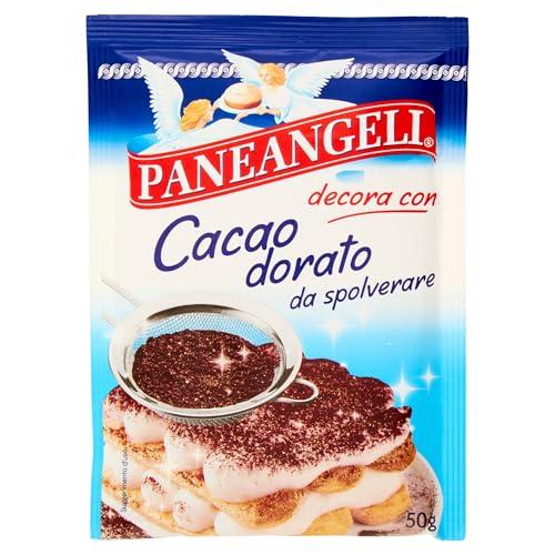 Paneangeli Cacao Dorato da Spolverare, Miscela Base Cacao per Spolvero con Glitter Dorati, Ideale per Decorare Dolci Donando un Effetto Dorato, Vegano, Formato Busta da 50 g
