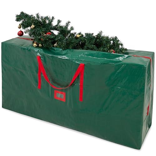 Borsa per Albero di Natale - Sacco per Albero di Natale Resistente con Cerniera e Manici Porta Palline di Natale e Decorazioni Natalizie (Verde 160cm)