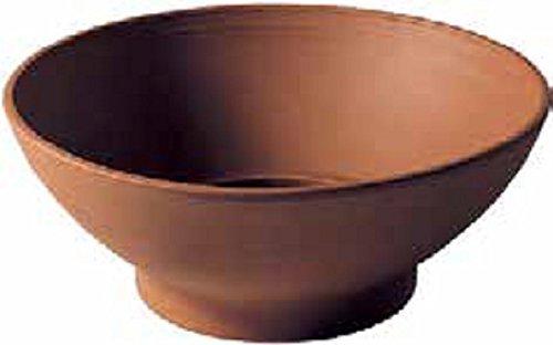 CIOTOLA + SOTTOVASO IN TERRACOTTA PER PIANTE E FIORI; VASO DIAMETRO CM. 32, ALTEZZA CM. 13; SOTTOVASO DIAMETRO CM. 23