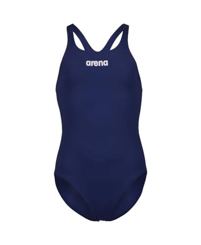 ARENA Solid Swim PRO Team Costume Intero Bambina, Costume da Bagno ad Asciugatura Rapida, Costume da Bagno Sportivo in Tessuto MaxLife Eco con Massima Resistenza al Cloro e Protezione UV UPF 50+