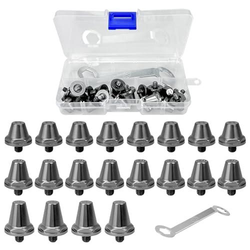 Boloest 20 pezziSostituzione dei perni di Calcio per Terra Morbida, perni di Calcio in Lega di Alluminio per Scarpe da Calcio, Compatibile con la Maggior Parte delle Scarpe da Calcio (11mm/13mm/15mm)