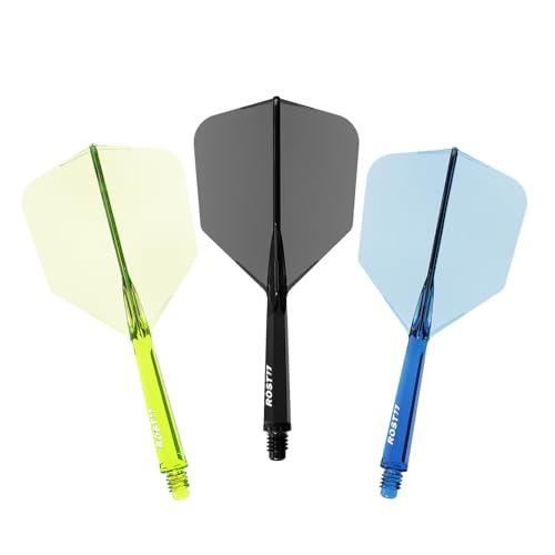 CUESOUL ROST 77 Tastro e Volo del dardo Integrato, Forma di Grande Ala, Set di 3 (Serie di Colori Chiari)