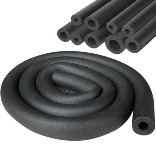 Tubo Isolante Del Condizionatore 6 mm Isolamento Tubi Pipe Insulation Impermeabile e Altamente Elastico Utilizzato nei Condizionatori Canalizzati 1.8 m (Nero, 6mm)