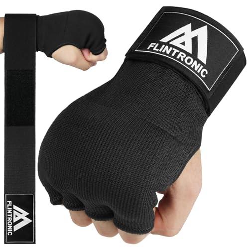 flintronic Gel Fasce Boxe Sottoguanti Interni Bende, 95cm Elastico Lunghe Polsiere, Pugno Imbottita Protezione Bendaggi Guanti, per Allenamento Boxe, Muay Thai, Kickboxing, Arti Marziali, Unisex-L