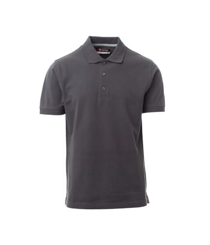Polo da Uomo a Manica Corta con Tre Bottoni in Tinta Effetto Perlato Venice Payper (ANTRACITE-4XL)