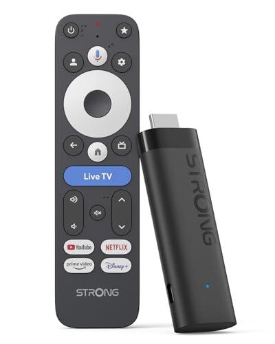 STRONG LEAP-NOVA-X TV Stick 4K UHD, Android 14, 32GB Memoria, Dolby Vision/Audio, Wi-Fi 6, HDR10+, Controllo Vocale, Chromecast Integrato, Streaming Oltre 5000 App