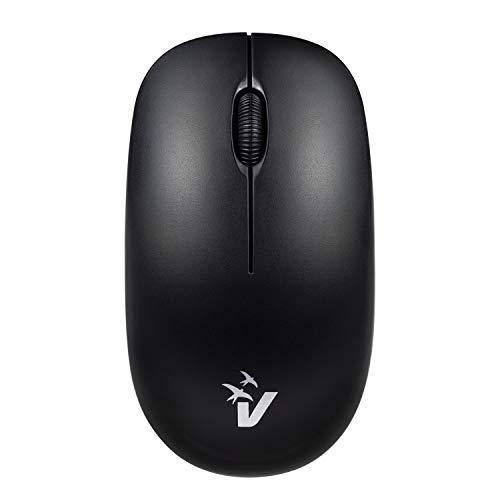 VulTech MW-07 Mouse Wireless Ottico 1600 DPI Senza Fili, 2.4GHz con 3 Tasti + Rotella per lo Scroll, ambidestro, per Notebook/PC/Laptop/Computer/MacBook, Nero
