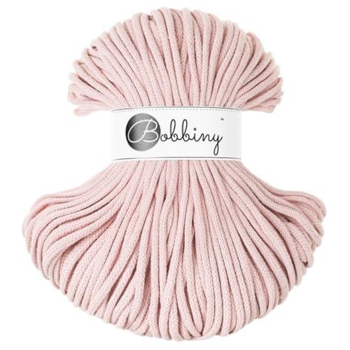 Bobbiny Corda macramè intrecciata di alta qualità, 5 mm, colore rosa pastello, 100 m