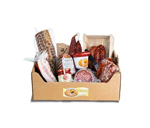 Moretti® Cesta Idea Regalo Natalizio Salumi E Accessori | Specialità Calabresi | Viaggio Nel Gusto Dolce e Piccante | Varie Combinazioni e Tantissimi Accessori (DOLCE & PICCANTE)