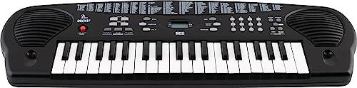 EKO KEYBOARDS - OKEY 37 TASTIERA 37 TASTI, Tastiera Digitale Portatile 37 Tasti Mini 3 Ottave, 129 Suoni, 100 Stili, Compatta e Leggera, Ideale per Scuola Media, Custodia Inclusa, Colore Nero