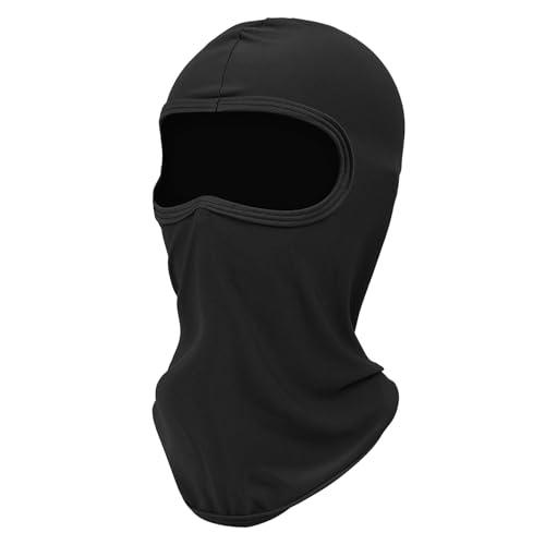 Leislam Passamontagna Sottocasco Moto Estivo, Balaclava, Ski Mask, Accessori Moto, Protettore UV, Militare, Termico - Nero (1 Pezzo)