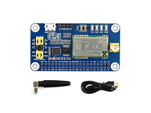 Waveshare SX1262 LoRa HAT for Raspberry Pi Spread Spectrum Modulation 868MHz Frequency Band Auto Multi-Level Repeating Supports Wireless Parameter Configuration and Fixed-Point Transmission