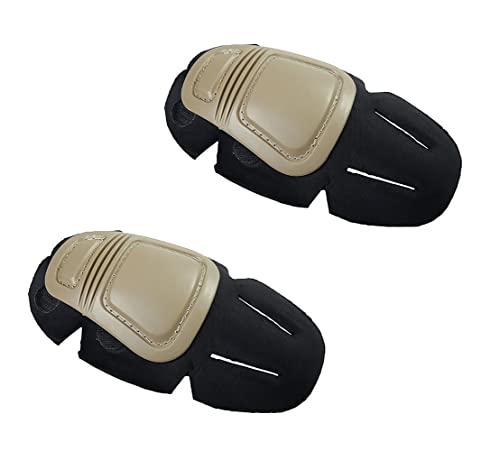 JEIMAI Set di ginocchiere tattiche Airsoft combattimento Paintball adatto per militari G3 G2 Pantaloni Camicia (Ginocchio DE)