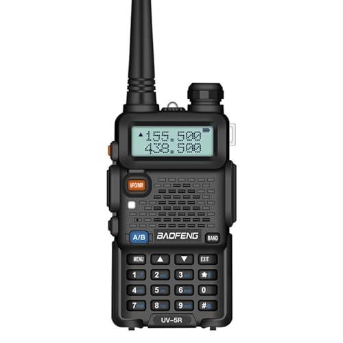Camnoon BAOFENG UV-5R 5W Walkie Talkie Interfono VHF UHF Dual Band 128 Canali FM Ricevente con Batteria da 2800 mAh Schermo LED Torcia Elettrica