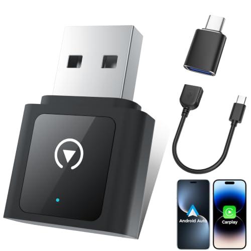 VOSFEEL Adattatore Wireless 2 in 1 per CarPlay e Android Auto, Mini, 2026