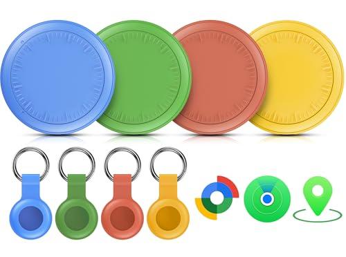 Air Tracker Android e IOS, 4 Pezzi Android Smart Tracker Tag Compatibile con Apple e Google Funzioni Trova Dov'è, Bluetooth Localizzatore Trova oggetti Chiavi per Chiavi/Bagagli/Valigie (Multicolore)