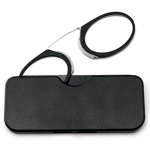 Occhiali da Lettura 1.5 Mini Lettore di Naso a Clip per Uomini e Donne, Occhiali da Lettura Flessibili Portatili Antiscivolo Nero