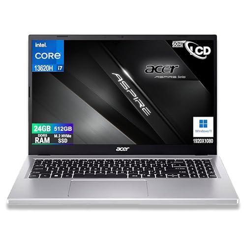 Acer Notebook Aspire Silver Intel Core i7-13620H 13Th Raptor Lake, 10Core, Display FullHD 15,6