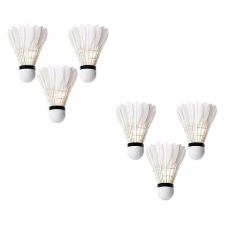 Volanti In Piume D' 6 Pezzi – Volanti Di Badminton Professionali, Palline Di Badminton Piume | Badminton Allenamento Piume D' , Palline Ad Alta Velocità Per I Giovani