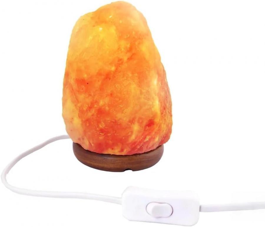 Avilia Lampada di Sale dell'Himalaya per Purificare l'Ambiente e Aumentare la Concentrazione - Lampada di Sale con Lampadina Ideale per Camera e Studio, 2-3Kg, 25W