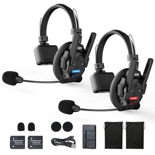 SYNCO XTALK XPro2 Cuffie Wireless Full-Duplex 2.4G Interfono Cancellazione del Rumore per Team con 2 Cuffie