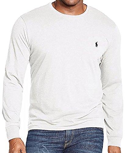 Polo Ralph Lauren - Maglietta a maniche lunghe, girocollo, da uomo - Bianco - M