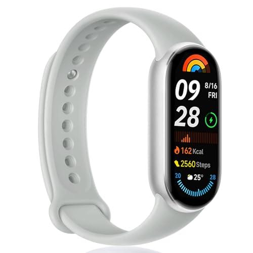 YINMIU Mi Band 9, Luiminosità 1200 nit, Schermo AMOLED 1.62'', Mi Smart Band 9 con Cornice Metallica, Monitoraggio Salute, 150+ Modalità Sportive, 200+ Quadranti, Autonomia 21 giorni