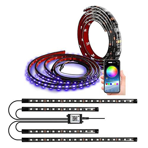 Wilktop - Striscia LED RGB per interni auto, 6 m, per auto, con app