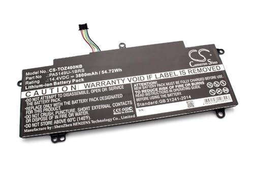 vhbw batteria compatibile con Toshiba Tecra Z40-C-11Q, Z40-C-11R, Z40-C-11T, Z40-C-11X, Z40-C-121 laptop notebook (3800mAh, 14,4V, Li-Ion)