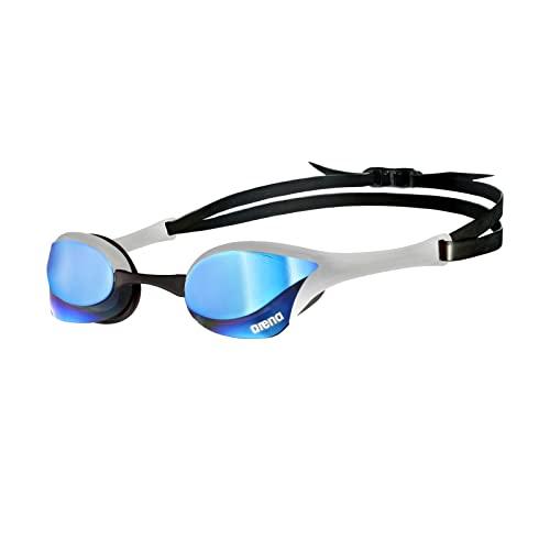 arena Cobra Ultra Swipe Mirror Occhialini Nuoto da Gara Unisex Adulto, Occhialini Piscina con Lenti a Specchio Curve, Anti-Appannamento, Protezione UV, 5 Ponti Nasali Intercambiabili