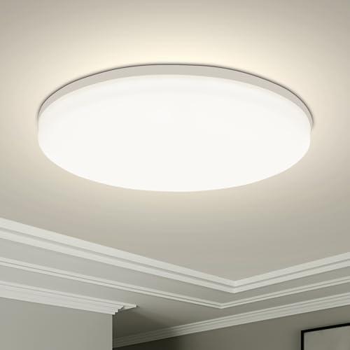 Yafido LED Plafoniera 48W Ultra magro UFO Pannello LED Rotondo Bianca Naturale 4000K 4320LM Lampada da Soffitto per Soggiorno Camera da letto Bagno Cucina Corridoio e Balcone Ø30cm