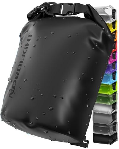 Nordlight Dry Bag Sacca Impermeabile - (2L, Nero) Zaino Impermeabile, Sacca Stagna Borsa Impermeabile con Chiusura a Rotolo - Spiaggia, Canoa, Stand Up Paddling, Immersioni