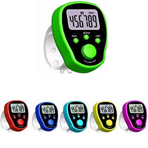 KERALI Contatore digitale Tasbeeh, contatore elettronico per le dita, contatore Tasbeeh con luce LED, funzione di blocco, contatore per dita alimentato a batteria, per casa, all'aperto, viaggi