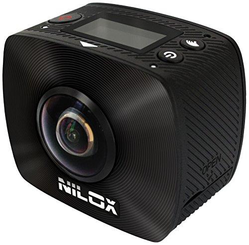 Nilox, Action Cam EVO 360 +, Full HD 1920x960p, 30 fps, 4.5 MP, Riprese a 360°, Nera