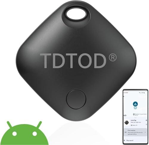 Tracker Tag Android,Smart Tag Localizzatore GPS per Android Funziona con Google Dov'è App Bluetooth Tracker Compatibile con Trova dispositivo (Solo Android) per Chiavi/Bagagli (Nero, 1 Pack)
