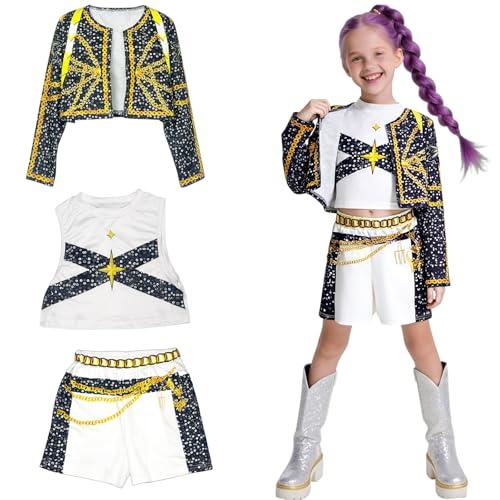 Mino Plus Costume da Cosplay di Rumi,K-pop Anime Cosplay Costume,Demon Cosplay Costume,per Halloween, carnevale, giochi di ruolo, feste, dress (B, 140)