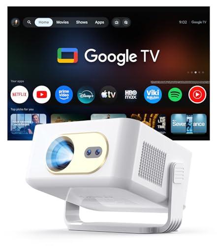 Magcubic Mini Proiettore Portatile【Google TV & Offizielle Apps】 Videoproiettore Bluetooth WiFi Home Theater Projector Auto Keystone Autofocus 1080P Supporto Rotabile 180° HY300GT