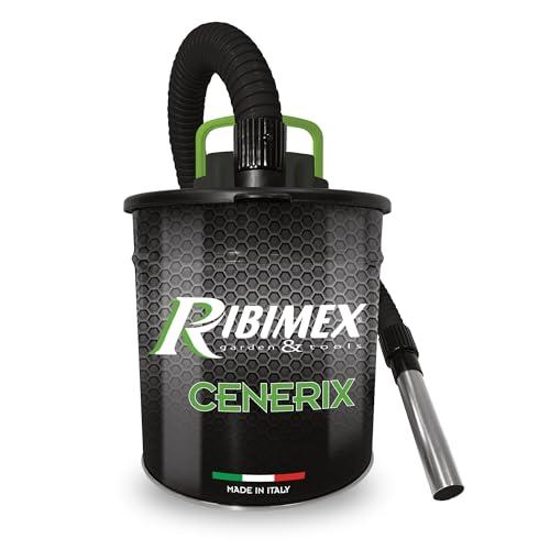 Ribimex Aspiracenere Elettrico Cenerix, con Funzione Soffiante e Filtro HEPA Lavabile, Bidone da 18 L, Potenza 800 W, Ideale per Aspirare Ceneri Fredde da Stufe, Caminetti e Barbecue - PRCEN003/800