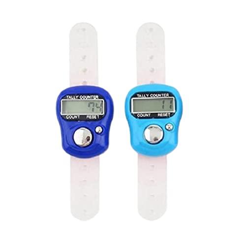 Wedhapy Contatore per contatore di Dito elettronico Contatore Digitale Counter Finger Counter Hand Counter LCD Digital Finger Tally Counter Random Color 2pcs